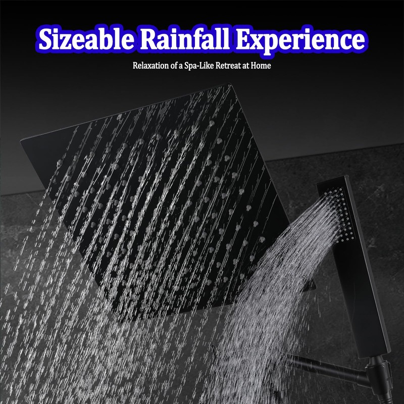 All Metal Rain Shower Head with Handheld Combo, YDmeet 10
