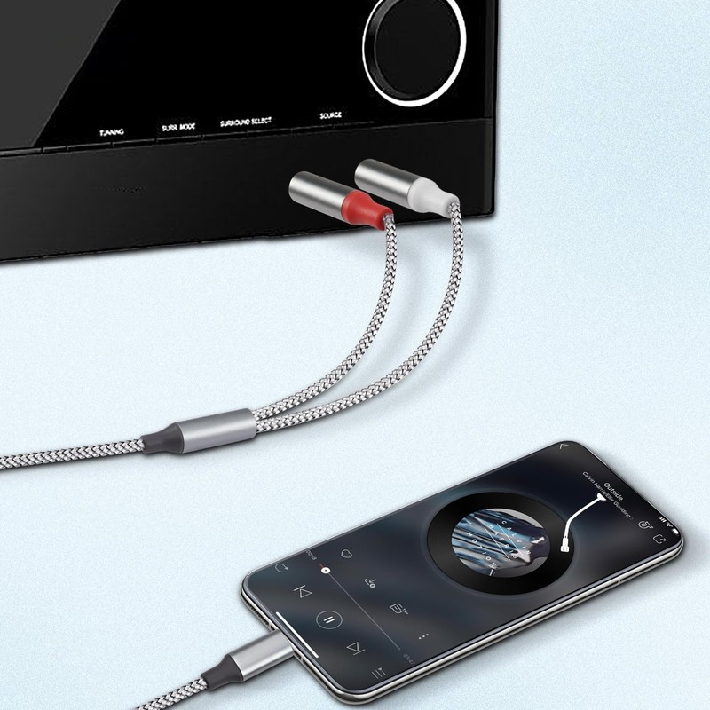 XMSJSIY USB C to 6.35mm Cable Type C to Dual