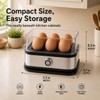 6-Egg Electric Egg Cooker, Stainless Steel Body, Auto Heat Shut-Off