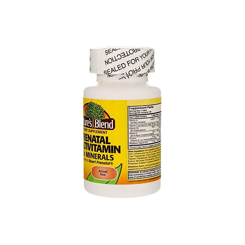 Nature's Blend Prenatal Formula Multivitamin 100 Tabs (1AA26)