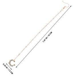 Outanaya Nose Ring Chain Women Fake Nose Ring Jewelry Non-piercing Nose Ring Metal Hoop Nose Ring Ring Ear to Nose