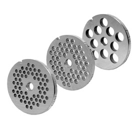 Wolfcut Perforated Disc Set Compatible with All Standard Meat Mincers Sizes 7/3.5 mm + 4.5 mm + 10 mm Bore e.g. Jupiter – Bosch – Alexanderwerk