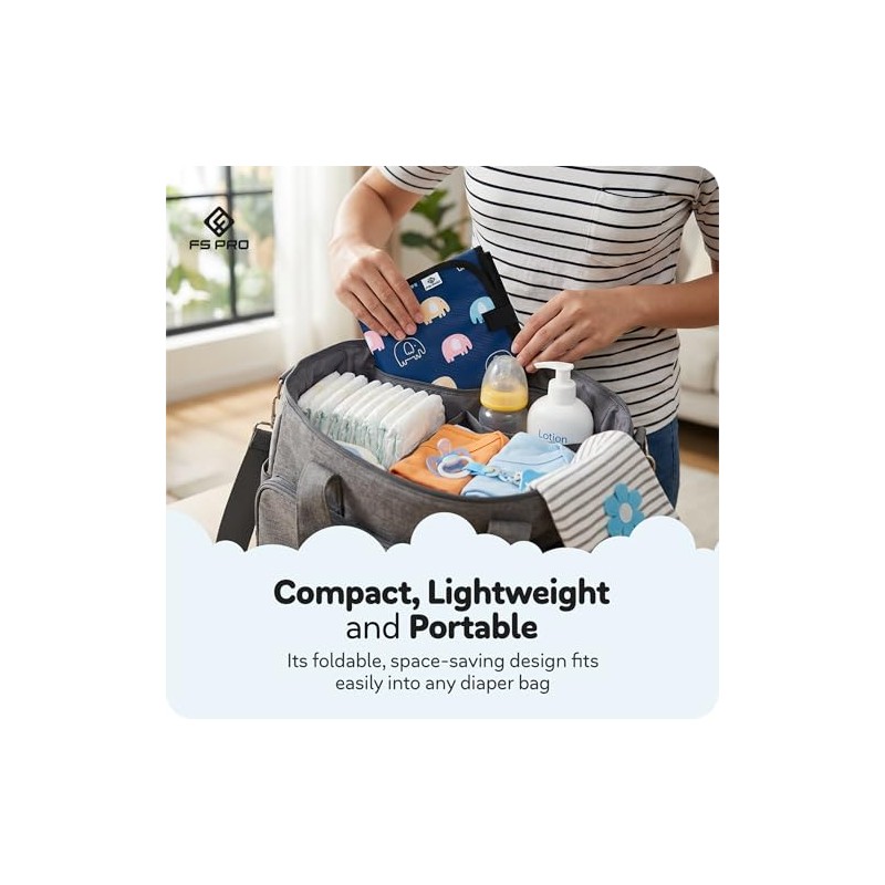 Baby Portable Nappy Changing Mat – Foldable Travel Wipe Clean