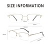 LJCZKA Blue Light Filter Glasses Half Frame Rectangular Men Glasses