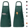 Viedouce 2-Pack of Waterproof Cooking Aprons with Pockets, Adjustable Kitchen