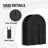 2 Pack Black Wooden Wall Vase for Pampas Grass and