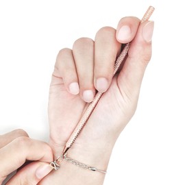 LONIKSTEP Bracelet Helper Tool Hook Bracelet Wearing Helper to Put On Yourself Jewelry Clasp Fastener Clip Tools for Women Elderly(Rose)