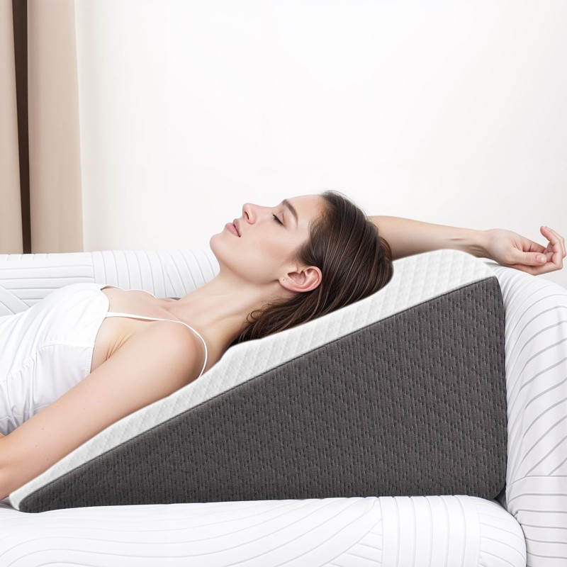 OAISZ Wedge Pillow for Sleep Apnea, 12 Inch Bed Wedge