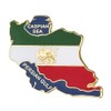 Iran Iranian Persian Guf Country Shape National Flag Metal Enamel