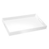 18×16 Inch Glossy White Acrylic Serving Tray with Handles Extra