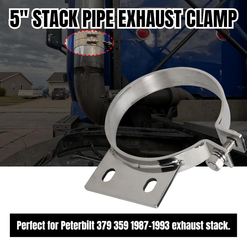 5" Stack Exhaust Clamp for Peterbilt 379 359 1987-1993 Exhaust