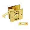 idh by St. Simons 25411-3NL Premium Quality Solid Pocket Privacy Door Pull, Polished Brass No Lacquer