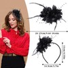 ElevateTech 1920s Feather Fascinators Headband, Queen Flapper Headpiece Vintage Hair