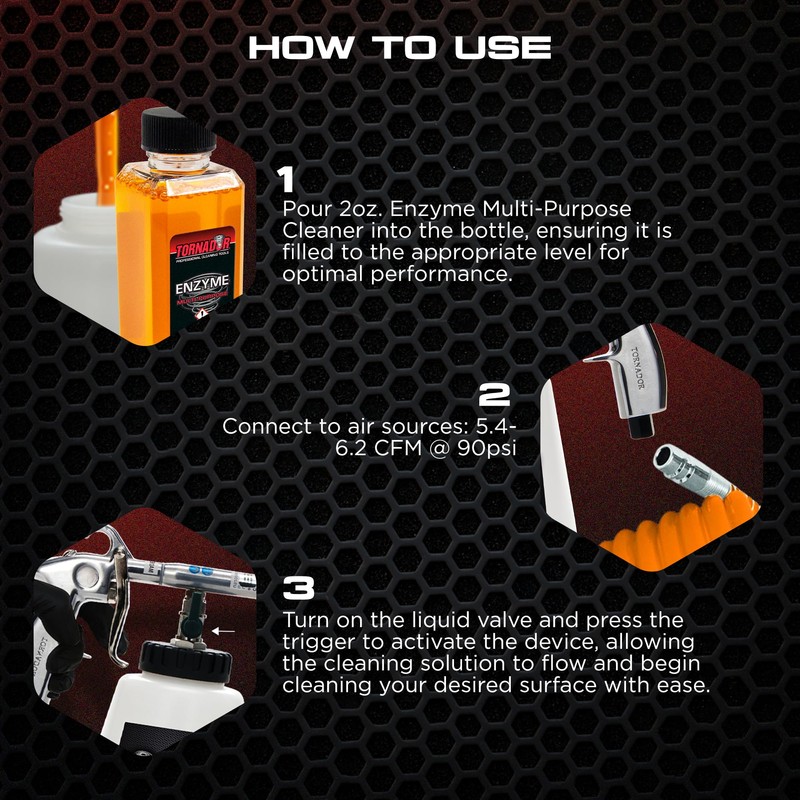 Tornador Z-010 Classic Cleaning Tool Bundle with 2oz Enzyme Cleaner