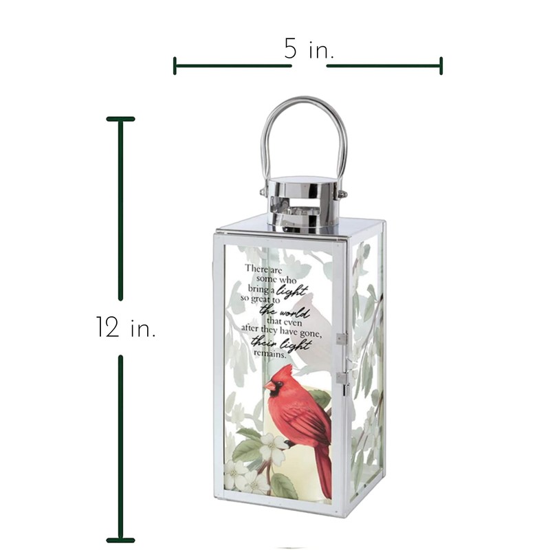 'Their Light Remains' Bereavement Memorial Lantern with Flameless Candle and
