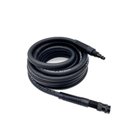 SYXQT Hybrid Air Hose 3/8-Inch x 100FT，300 PSI Heavy Duty, Lightweight, Kink Resistant, All-Weather Flexibility with 1/4-Inch Swivel Solid Aluminum Quick Coupler and Plug, Black