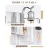 JAZAVA 3-Light Bathroom Vanity Light, Brushed Nickel Wall Sconce, Modern