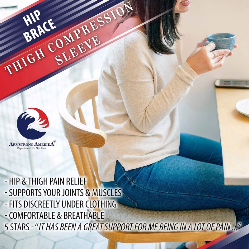 Hip Brace Thigh Compression Sleeve – Hamstring Compression Sleeve &