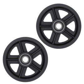 Yosoo Sliding Door Pulley, Sliding Barn Door Hardware Hanger 2pcs Barn Door Hanging Rail Pulley Track Roller Kit Black