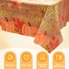 MOROBOR 3 Pack Pumpkin Tablecloth, Disposable Plastic Waterproof Rectangle Table