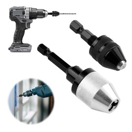 Schnell Bohrfutter,2 Stück Bohrfutter Adapter, Sechskantschaft Schnellspannbohrfutter, 0.3-6.5 mm & 0.3-3.6 mm Spannbereich, 3-Backen-Design für Mikrobohrer, Umrüstwerkzeug