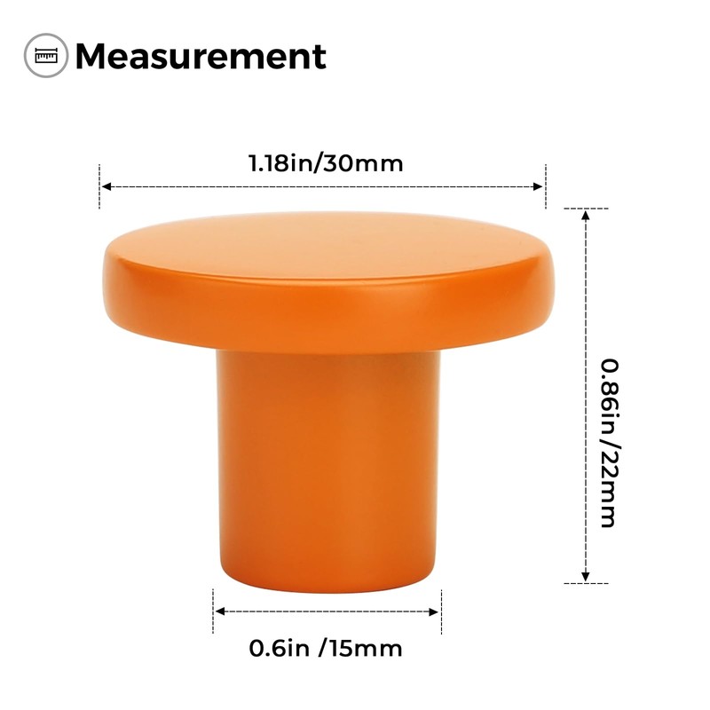 Ravinte 30 Pack Cabinet Knobs Orange Kitchen Cabinet Knobs Round