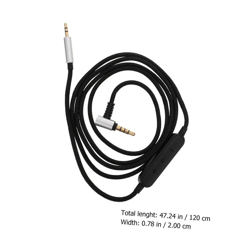 MERRYHAPY Fit 2.5mm Headphone Cable Nylon Material Volume Control Gaming