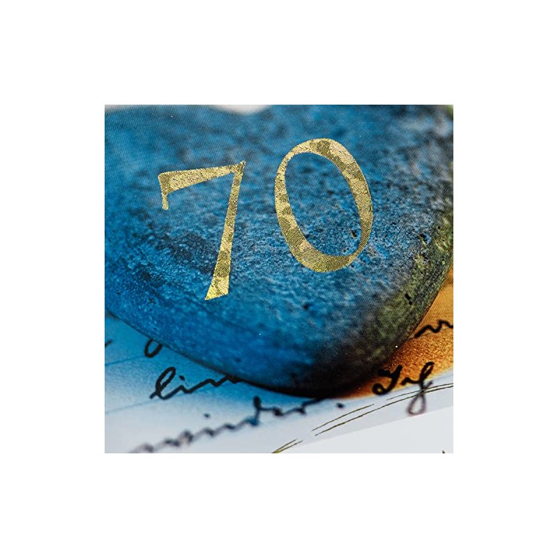 bsb 70th Birthday Card - Stone Heart