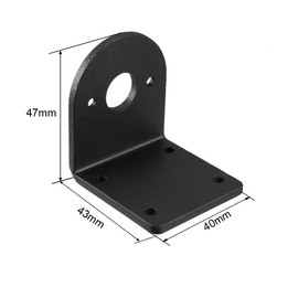 sourcing map 2PCS L-Shaped Mounting Support Bracket Alloy Steel Holder Fixed Seat for 540/545/550/555 Motor
