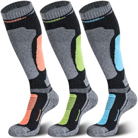 Muezna Merino Wool Ski Socks, Men Women Knee High Performance Thermal Socks for Winter, Snow, Snowboarding, Outdoor Sports, Hunting