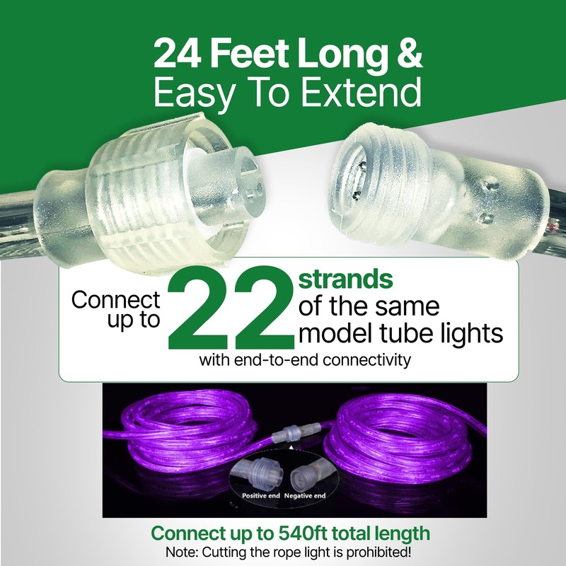 Tupkee LED Rope Light Purple - for Indoor and Outdoor