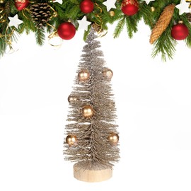 Tabletop Christmas Tree, Holiday Christmas Tree for Desktop, Artificial Holiday Small Christmas Tree with Wooden Base for Tabletop, Home, Indoor Decoration