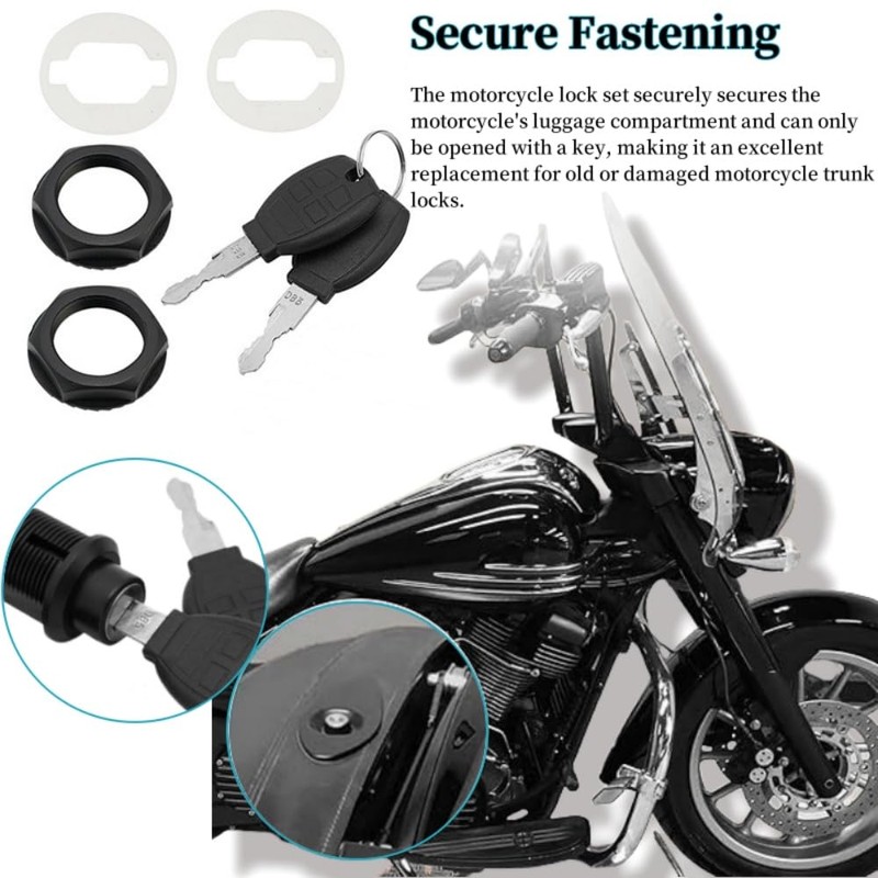 2 Keys Saddlebag Lock Set,Universal RS Lock Set, Hard Bag