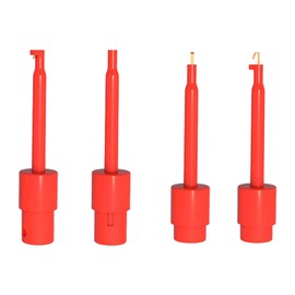 Cleqee 2PCS 4mm Banana Plug to Mini Grabber Test Hook Clip Test Lead for Multimeter Electrical Test Copper Soft Cable Wire 500V 5A