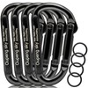 Carabiner Clip, 4 Pack, 855lbs，3" Heavy Duty Caribeaners for Hammocks,