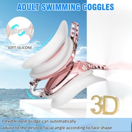 Seaflar Occhialini Piscina Per Adulti - Acque Libere Anti-Appannamento Protezione UV Impermeabili Visione Nitida - Regolabile Occhialini Nuoto Uomo Donna Giovani
