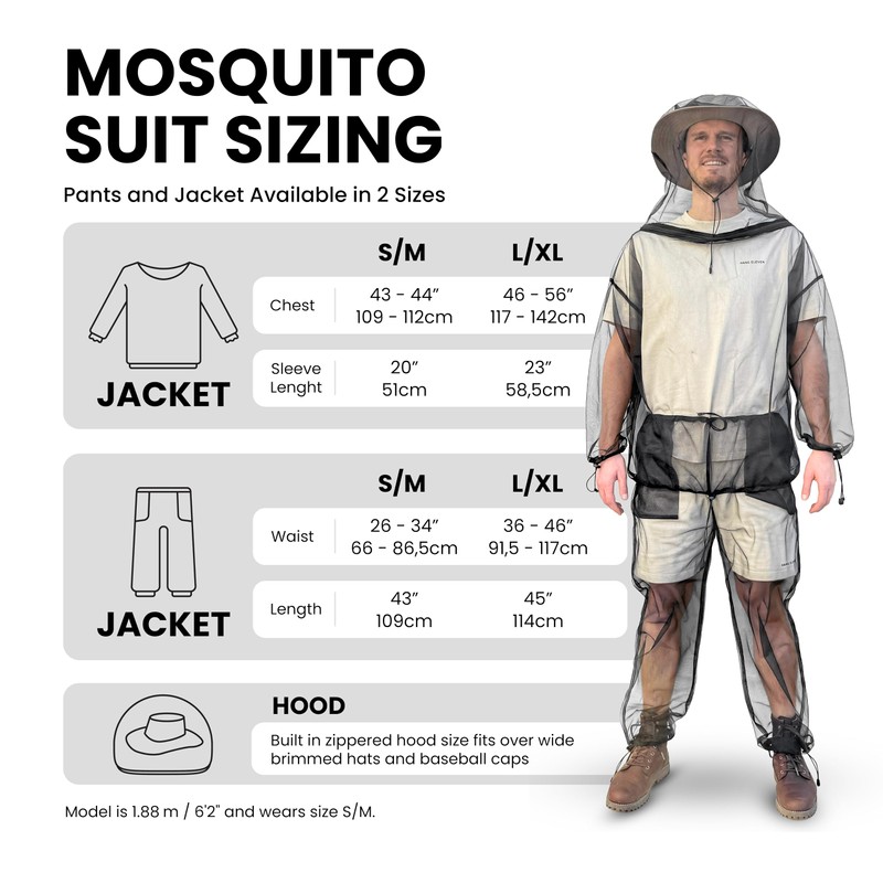 Universal Backpackers Mosquito Net Suit for Insect & Bug Protection