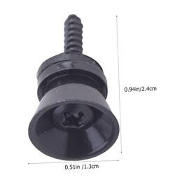 Kisangel 2pcs Guitar Strap Lock Buttons Metal End Pins with Washers for Acoustic Electric Guitars Durable Mushroom Head Design Easy to Install Secure Bass Strap Pegs