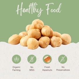 Premium Roasted Turkish Hazelnuts 500 g - Giresun Origin | Natural, Unsalted, Vegan | High Protein & Fibre Content | Ideal for Baking & Snacking (Roasted Hazelnuts 500 g)