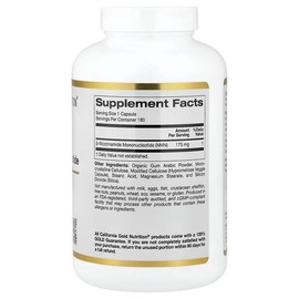 California Gold Nutrition, NMN, 175mg, Veggie Capsules 180 Tablets / California Gold Nutrition (캘리포니아골드뉴트리션), NMN, 175mg, 베지 캡슐 180정