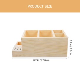 Mipcase Box Grinding Head Storage Box Manicure Tool Case Nail Tool Storage Case Nail Polish Holder Stand Nail Tool Holder Stand Nail Drill Bit Display Holder Major Wooden Acrylic