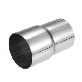 X AUTOHAUX Exhaust Pipe Adapter Connector Reducer, 2.5" ID - 2.26" ID Exhaust Adapter Universal for Car Truck Pickup Durable Stainless Steel Silver Tone