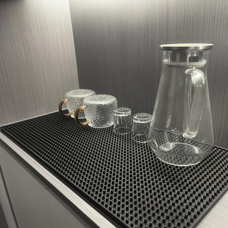 Extra Large Bar Mats for Countertop 16X28'', Thicker Rubber Coffee