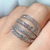 YVLSS Luxurious Sparkling Multi-Layer Ring | 925 Sterling Silver |