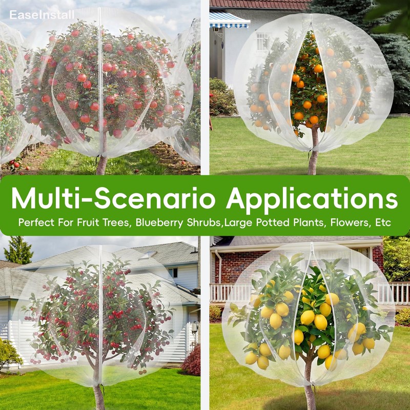 8'x10' Large Fruit Tree Netting for Squirrels and Birds with