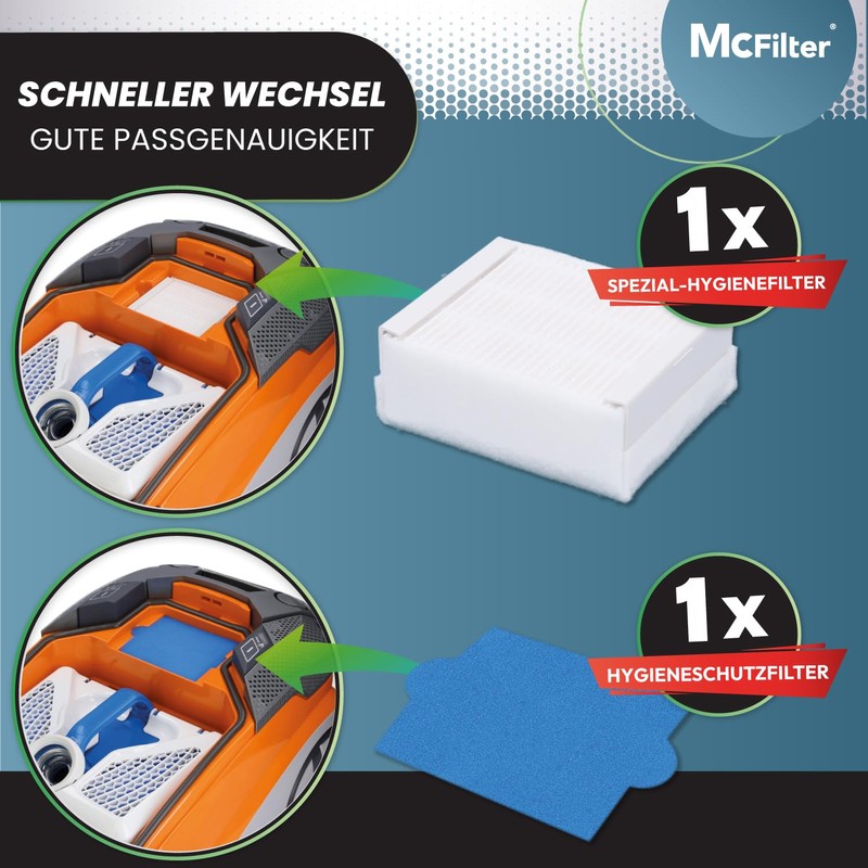 McFilter 5-piece filter set suitable for Thomas Aqua+ PET &