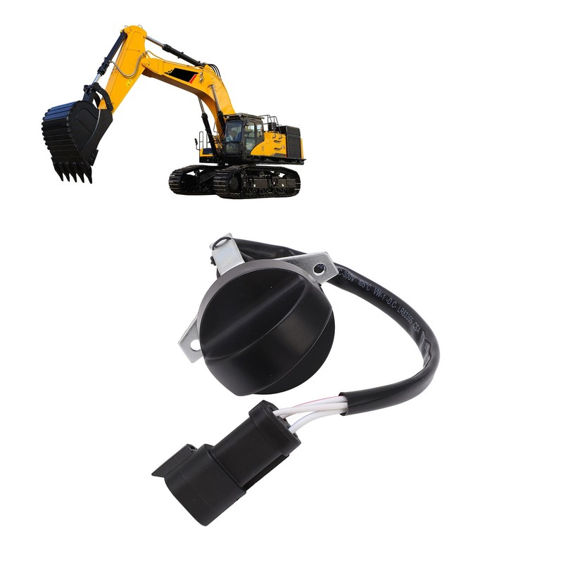 3 Pins Excavator Throttle Motor Knob Switch Triangular Plug Replacement