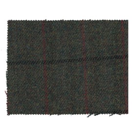 Harris Tweed Fabric Cloth Genuine 100% Pure Virgin Wool - Hunter Green - 50 x 150cm (1/2 metre)