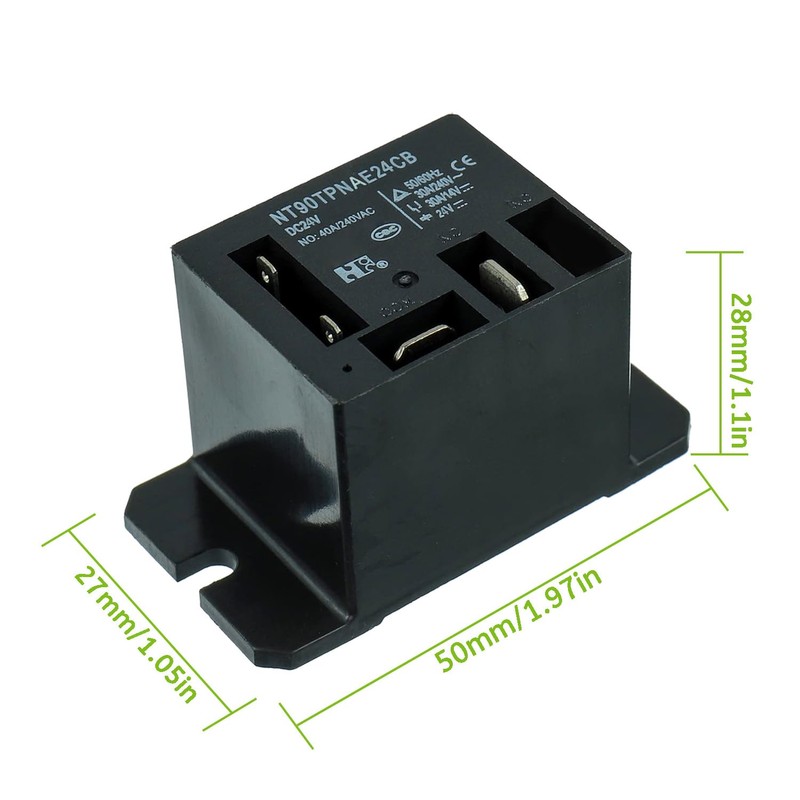 EPLZON NT90-DC24V-8X Power Relay DC 24V Coil 30A 40A SPST(1NO)