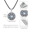 REDSUN Compass Locket Necklace 925 Sterling Silver Moonstone Chain Celtic